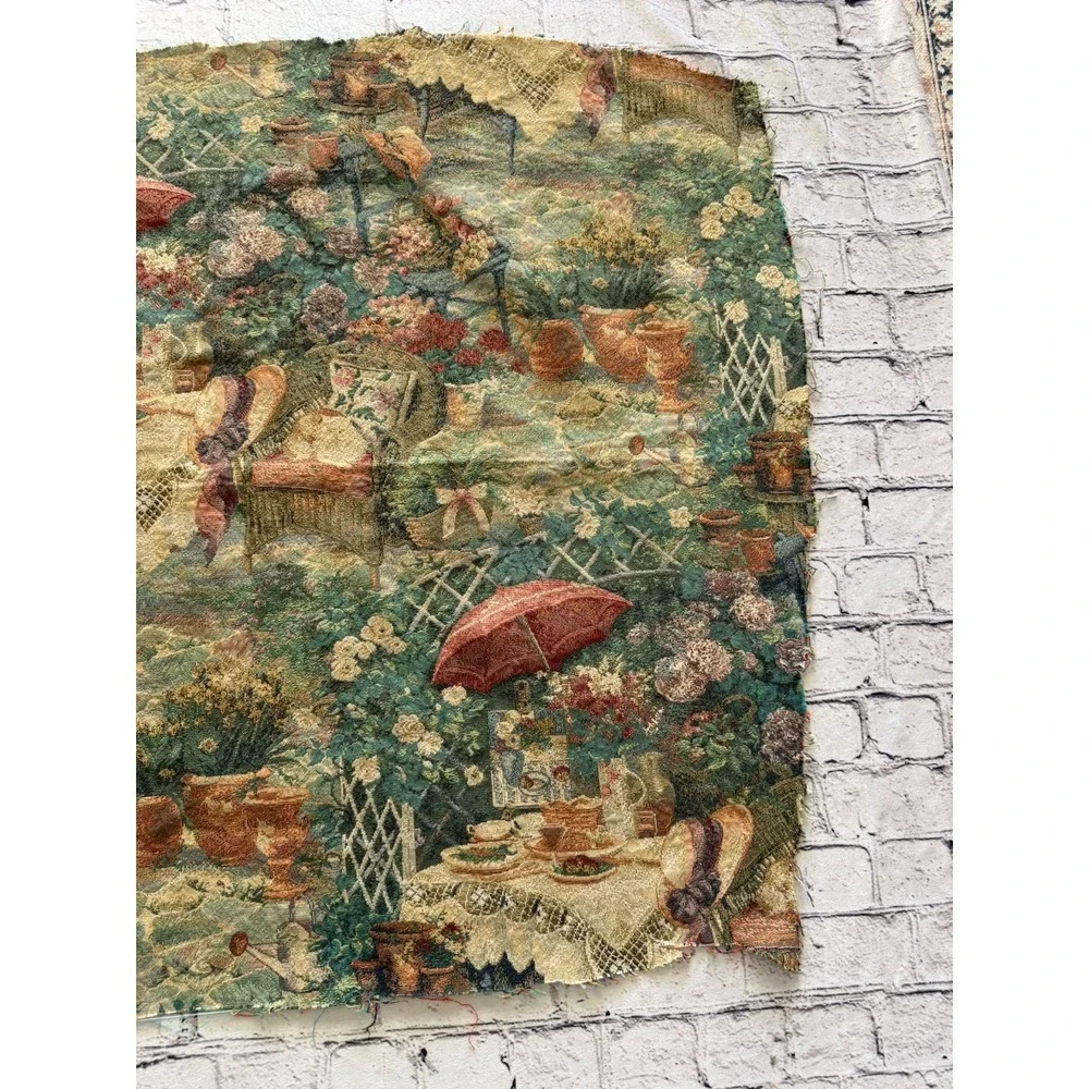 Vintage Romantic Scene French Country Tapestry Woven 26